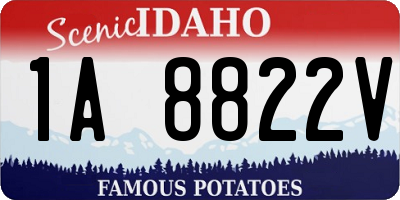ID license plate 1A8822V