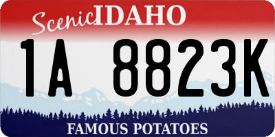 ID license plate 1A8823K