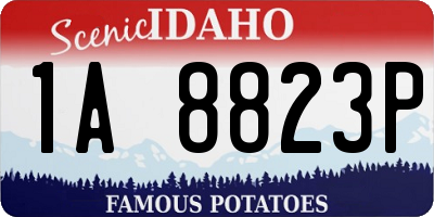 ID license plate 1A8823P