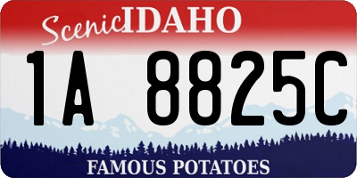 ID license plate 1A8825C