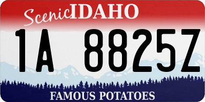 ID license plate 1A8825Z