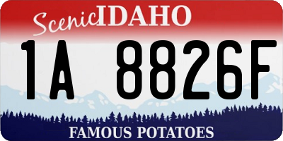 ID license plate 1A8826F