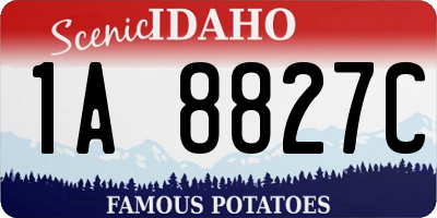 ID license plate 1A8827C