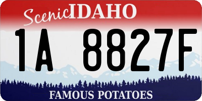 ID license plate 1A8827F