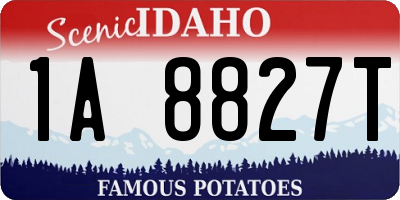 ID license plate 1A8827T