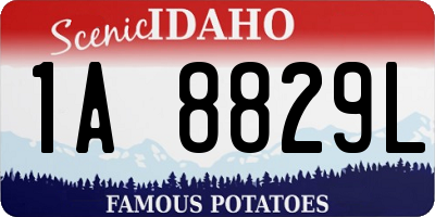 ID license plate 1A8829L
