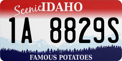 ID license plate 1A8829S