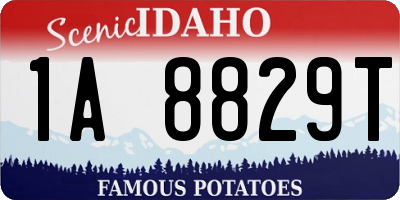 ID license plate 1A8829T