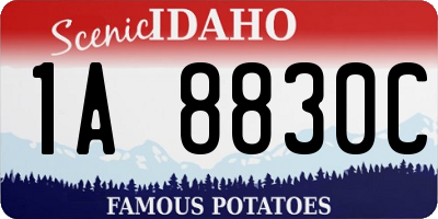 ID license plate 1A8830C