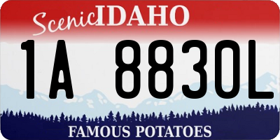 ID license plate 1A8830L