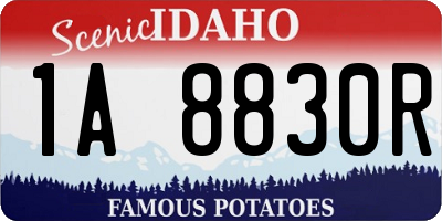 ID license plate 1A8830R