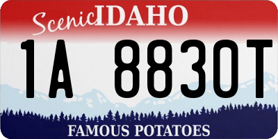 ID license plate 1A8830T