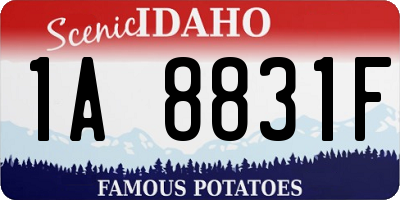 ID license plate 1A8831F