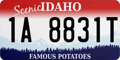 ID license plate 1A8831T