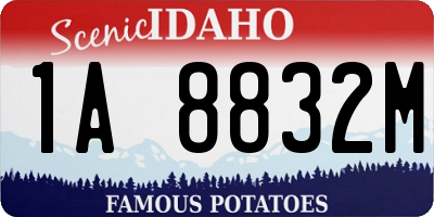 ID license plate 1A8832M
