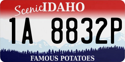 ID license plate 1A8832P