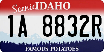 ID license plate 1A8832R