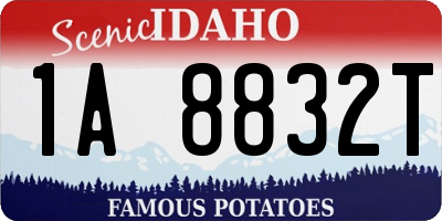 ID license plate 1A8832T