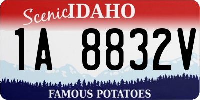 ID license plate 1A8832V