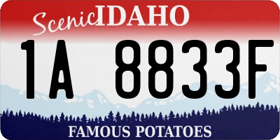ID license plate 1A8833F