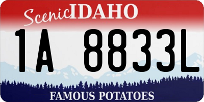 ID license plate 1A8833L