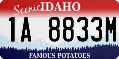 ID license plate 1A8833M