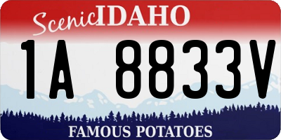 ID license plate 1A8833V