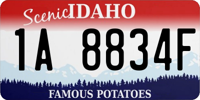 ID license plate 1A8834F