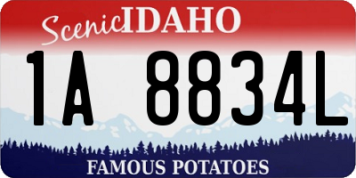 ID license plate 1A8834L