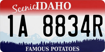 ID license plate 1A8834R