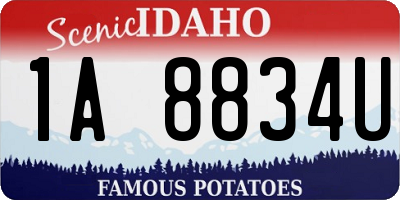 ID license plate 1A8834U