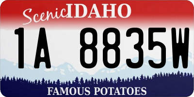 ID license plate 1A8835W