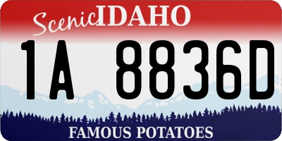 ID license plate 1A8836D