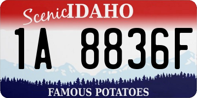 ID license plate 1A8836F