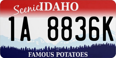 ID license plate 1A8836K