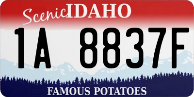 ID license plate 1A8837F