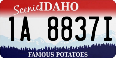 ID license plate 1A8837I