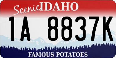 ID license plate 1A8837K