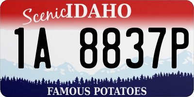 ID license plate 1A8837P