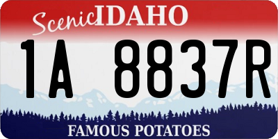 ID license plate 1A8837R