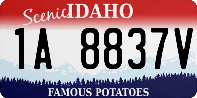 ID license plate 1A8837V