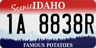 ID license plate 1A8838R