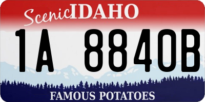 ID license plate 1A8840B