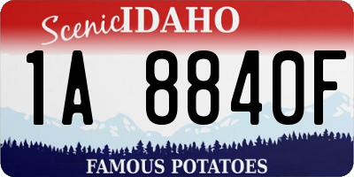 ID license plate 1A8840F