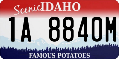 ID license plate 1A8840M