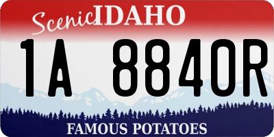 ID license plate 1A8840R