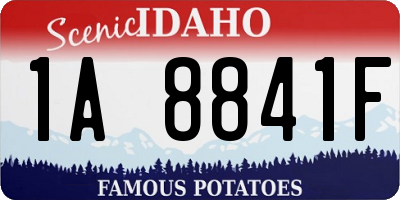 ID license plate 1A8841F