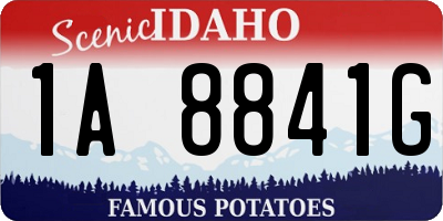 ID license plate 1A8841G