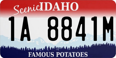 ID license plate 1A8841M