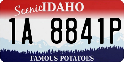 ID license plate 1A8841P